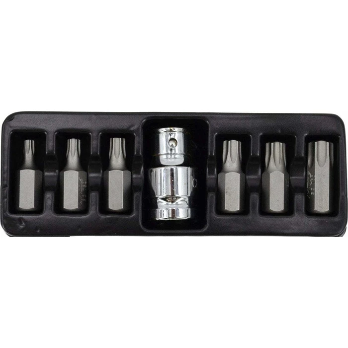 AWTools Σετ ακροδεκτών Torx 7 τεμ. (T25-T55) με αντάπτορα - AW35110BL