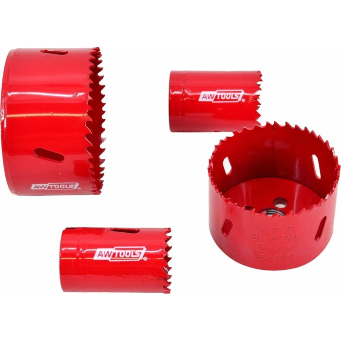 AWTools HSS Hole Saw for Wood, Diameter 40–64 mm, Model AW49564