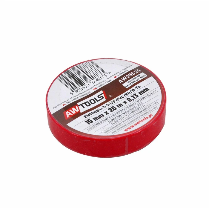 AWTools Insulating Tape 15mm x 20m Red - AW25524