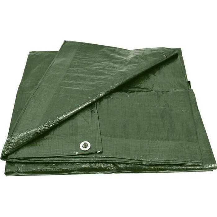 AWTools Waterproof Tarpaulin 90 g/m² 6x2 m Light-Duty Green AW68033