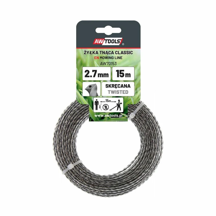 AWTools Μεσινέζα Στριφτή Μήκους 15m και Πάχους 3mm
