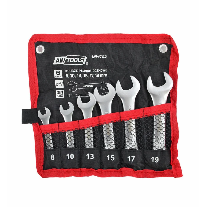 AWTools Σετ Κοντών Δακτυλίων Κλειδιών 6 τεμ. 8-19 mm (AW40120)