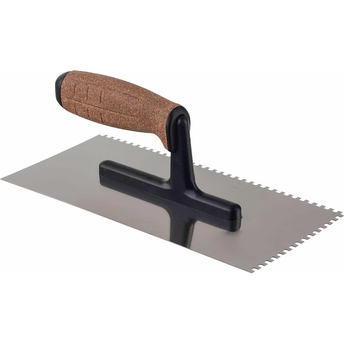 AWTools Μεταλλική Σπάτουλα 270 mm με φελλό σε βάση πολυαμιδίου, Οδόντωση 8 mm (AW27524)