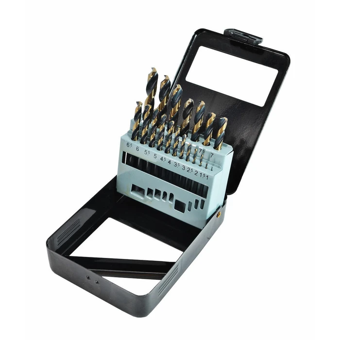 AWTools Σετ 19 Τρυπάνια HSS με Κυλινδρικό Στέλεχος για Μέταλλο