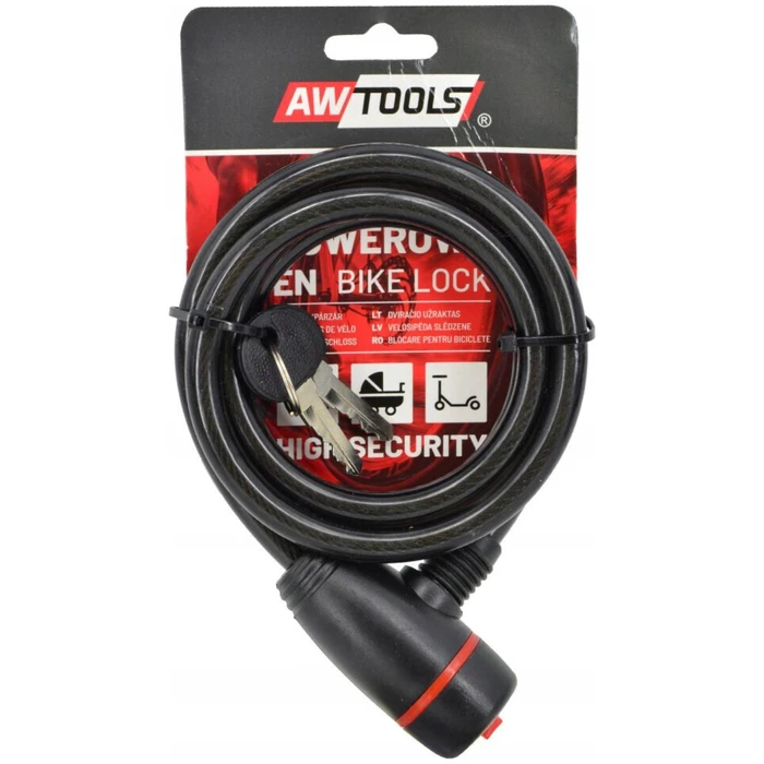 AWTools Bike Cable Lock FI 10 x 150 cm