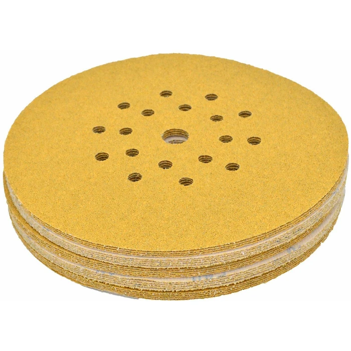 Velcro Sandpaper Discs K180 with Holes - Set of 25 (225 mm)