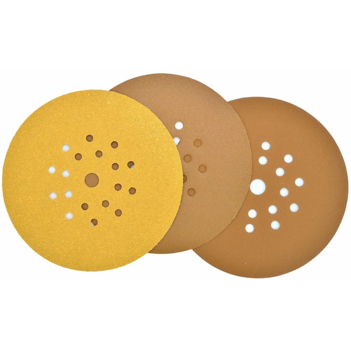 Velcro Sandpaper Discs K180 with Holes - Set of 25 (225 mm)