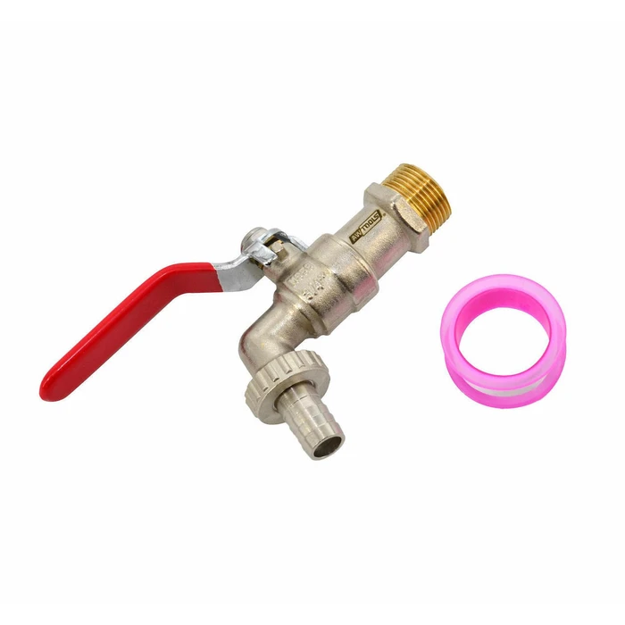 AWTools Σύνδεσμος Κήπου Ορειχάλκινος Νικελ 3/4" Εξωτερικό Σπείρωμα (AW61471)