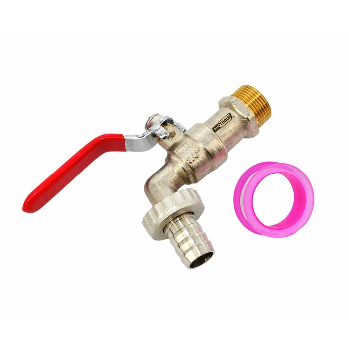 AWTools Garden Hose Brass Nickel-plated Connector 3/4" - 1" BSPP (AW61472)