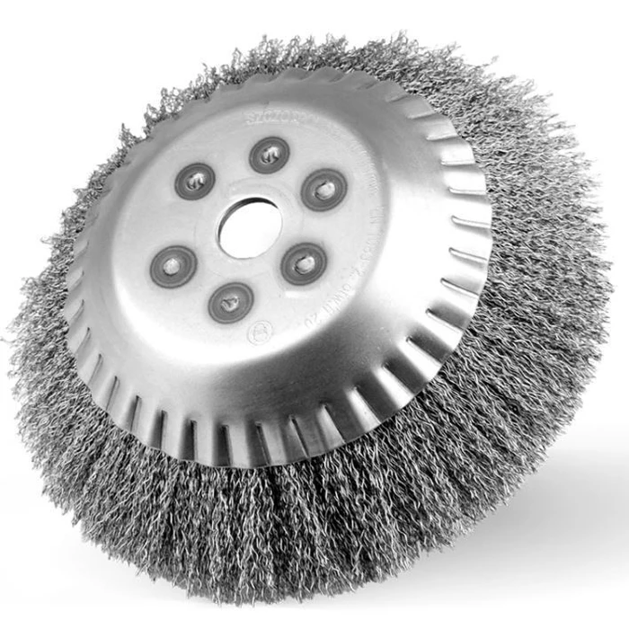 Szczotpol 444-BKSI Wire Brush Tool Ø200mm, 25.4mm Bore, Steel Wire 0.30mm