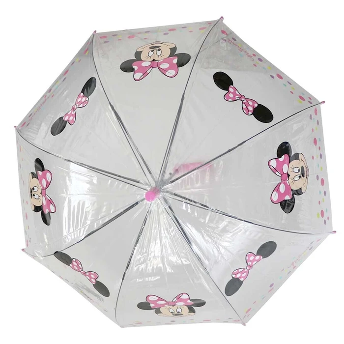 Disney Παιδική Ομπρέλα Μπαστούνι Minnie Διάφανη με Διάμετρο 76εκ. d3414