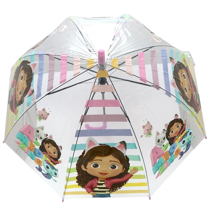 Dreamworks Παιδική Ομπρέλα Μπαστούνι Gabby's Dollhouse Διάφανη με Διάμετρο 76εκ.