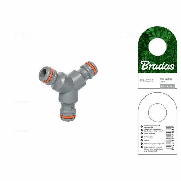 Bradas White Line MK-WL-2210 Watering Distributor - 3-Way Irrigation Splitter