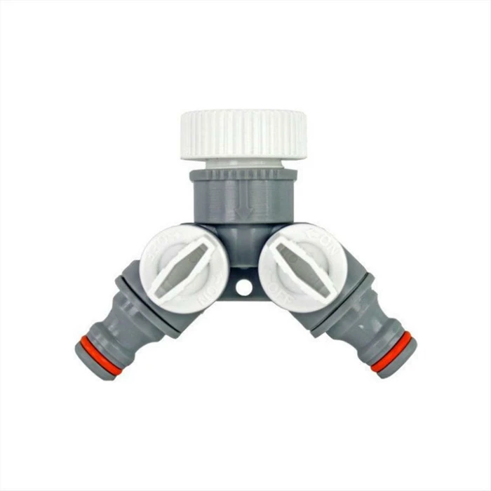 Bradas WL-2222 Watering Distributor 1" - 3/4" with Switch and Female Thread White