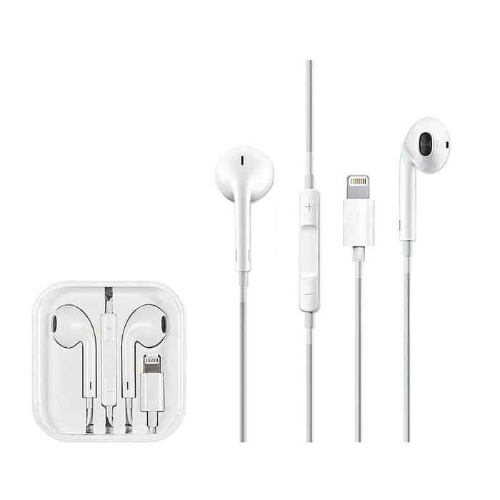 Default GSM1036 Wired In Ear Headphones with Lightning Connector and Microphone White