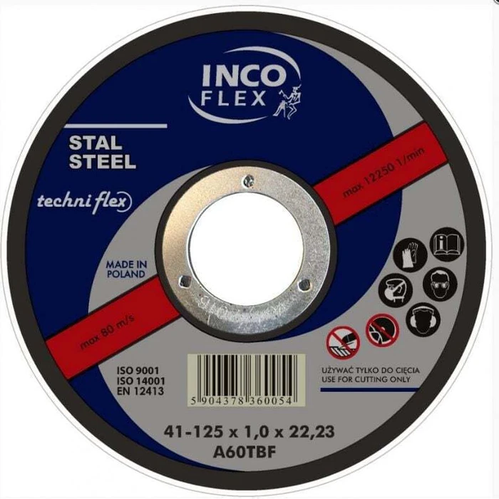 Techniflex Δίσκος Κοπής Μετάλλου M27-230-6.0-22A24S — 230 mm, Ø 22,2 mm, Πάχος 6,0 mm