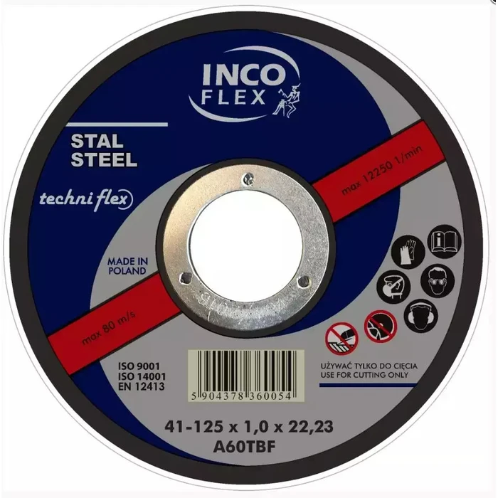 Δίσκος κοπής μετάλλου Incoflex 115 x 1.6 x 22.2 mm - Techniflex