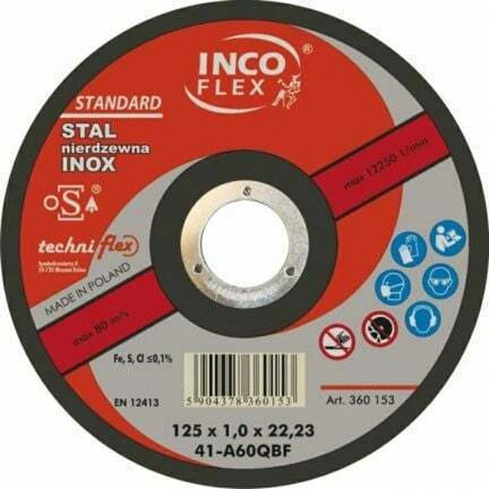 Inco Δίσκος Κοπής Μετάλλου 125 mm M411-125-1.0-22B60Q