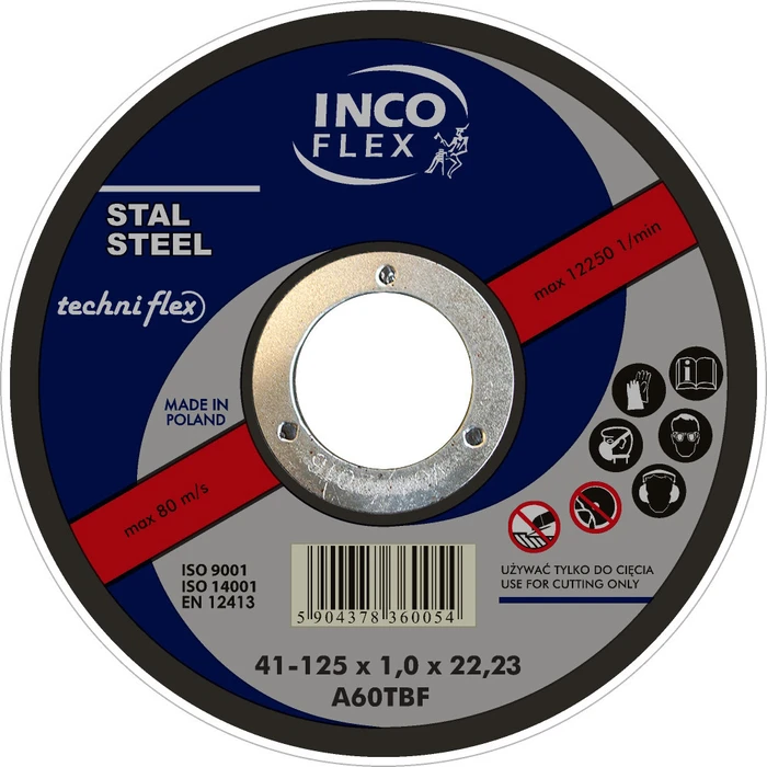 Inco Metal Cutting Disc 125 mm, 25 pcs (M41-125-3.2-22A30R)