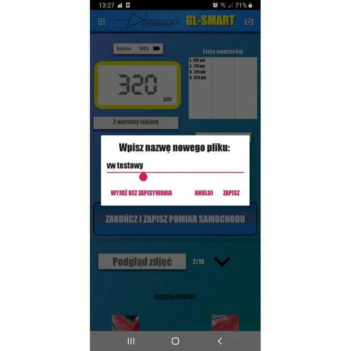 Μετρητής Πάχους Βαφής GL-SMART-XL