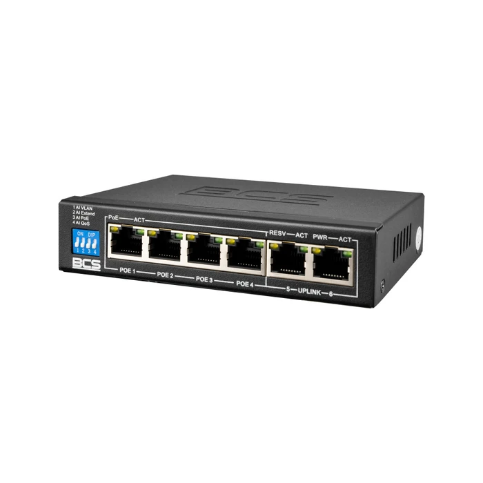 BCS BCS-B-SP0402 Unmanaged L2 PoE+ 6-Port Ethernet Switch