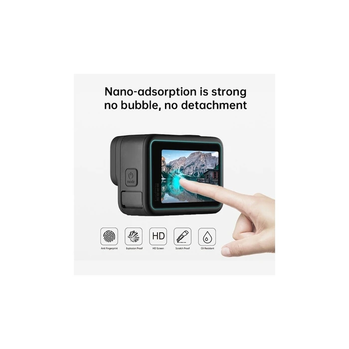 Puluz Προστασία Οθόνης Tempered Glass 9H για GoPro HERO9 / HERO10 / HERO11 / HERO12 PU507