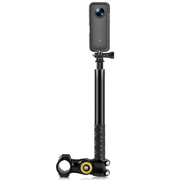 Puluz PU817 Σετ Selfie Stick / Monopod για GoPro με Βάση Invisible και Βάση Τιμονιού Μοτοσικλέτας
