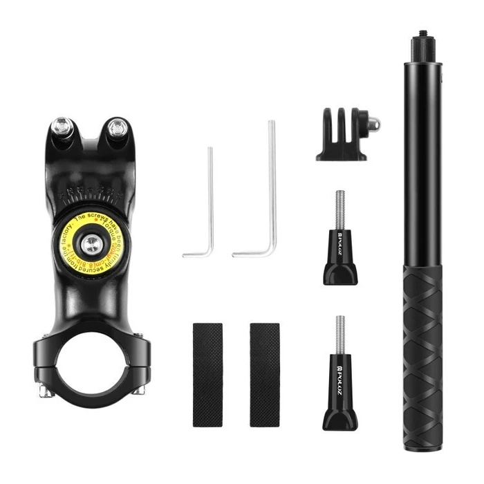 Puluz PU817 Σετ Selfie Stick / Monopod για GoPro με Βάση Invisible και Βάση Τιμονιού Μοτοσικλέτας
