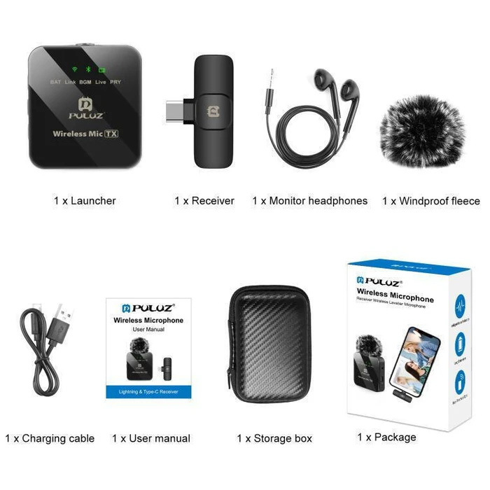 PU646B Electret USB Type-C Lavalier Microphone