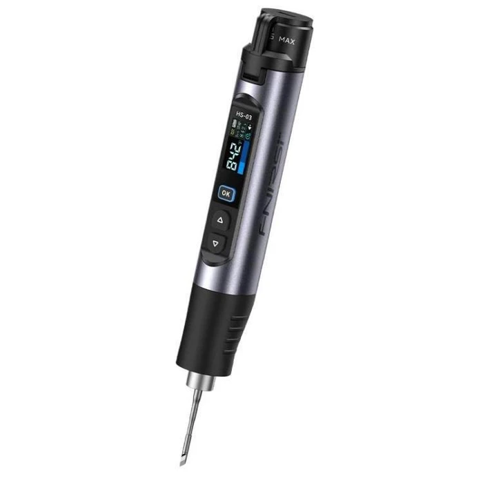Fnirsi HS-03 Plus Wireless Cordless Fixed-Temperature Electric Soldering Iron 0.96" Mini Repair Kit
