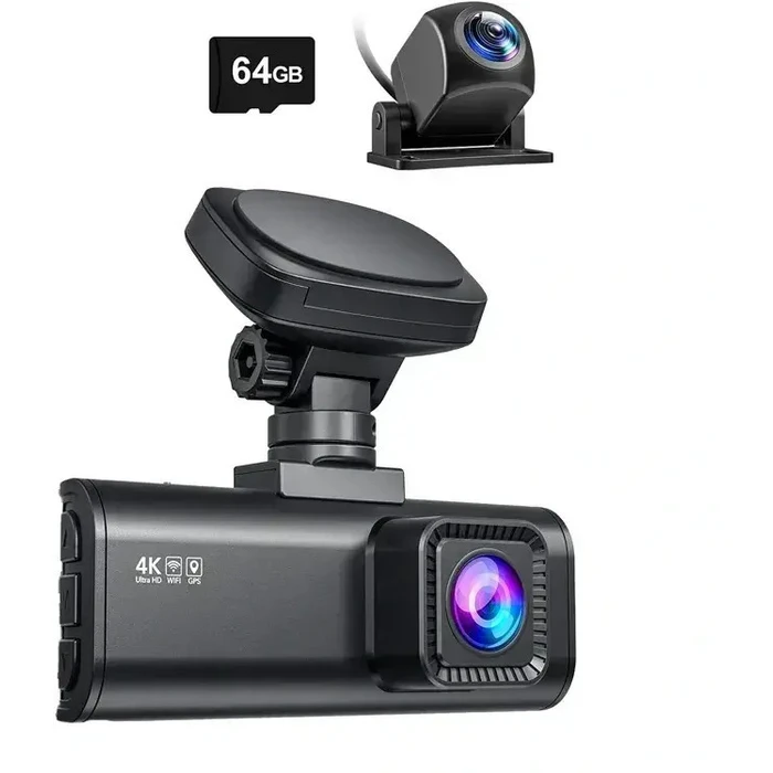 Redtiger F7n Car DVR Camera Set 4K with 3.2" Screen, Wi‑Fi, GPS & Rear Camera