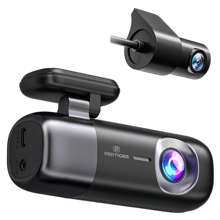 Redtiger F9 Σετ Κάμερα DVR Αυτοκινήτου 1080P Wi‑Fi, GPS & Κάμερα Οπισθοπορείας (Without SD)