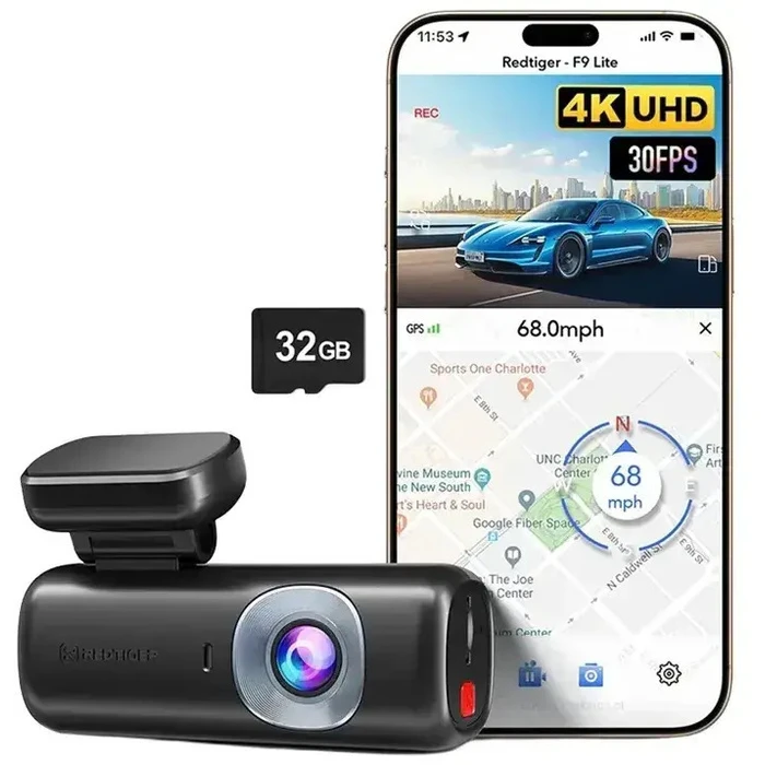 Redtiger F9 Lite Σετ Καθρέπτης με Κάμερα DVR Αυτοκινήτου 4K Wi‑Fi, GPS & Κάμερα Οπισθοπορείας 089394