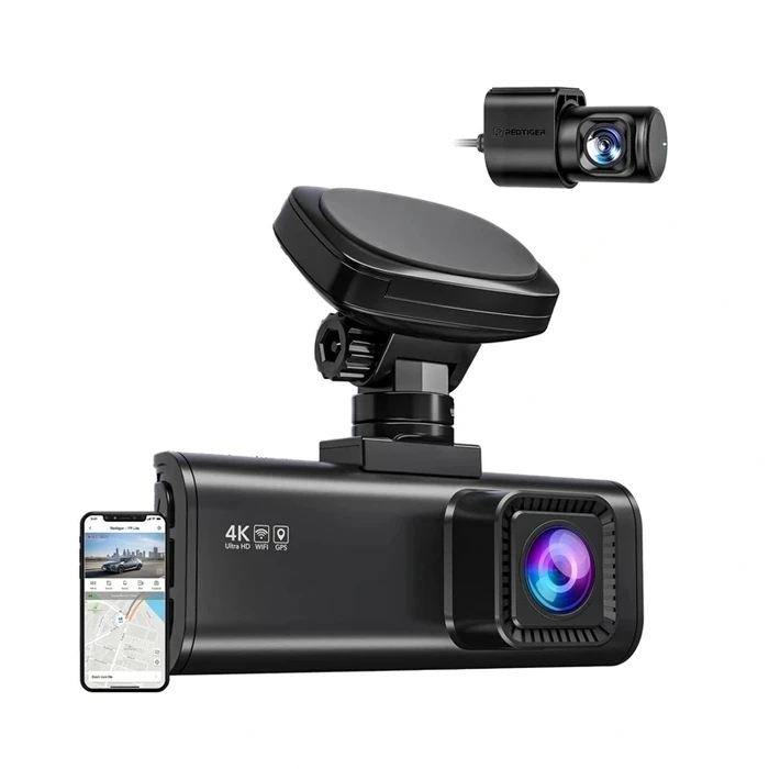 Redtiger F7N Pro Car DVR Camera 4K + 1080p Rear Camera, 2" Screen, Wi‑Fi, GPS