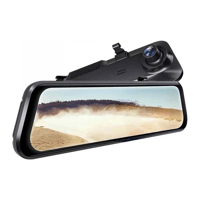Wolfbox G850Pro Car DVR Rearview Mirror 12" 4K UHD with Wi‑Fi, GPS & Rear Camera