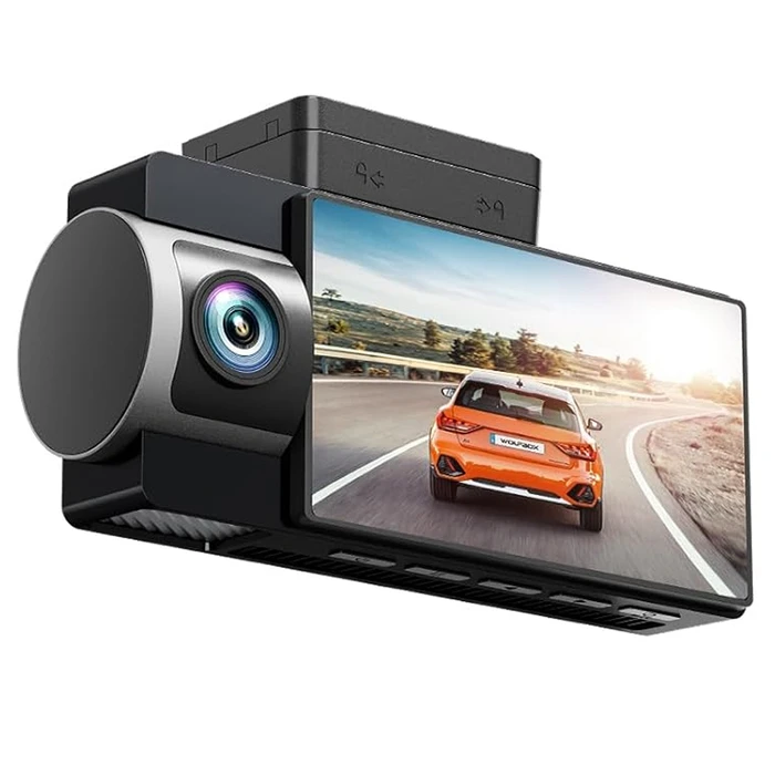 Wolfbox i17 Car DVR Camera Set 4K 3" Screen Wi‑Fi GPS Rear Camera (64GB)