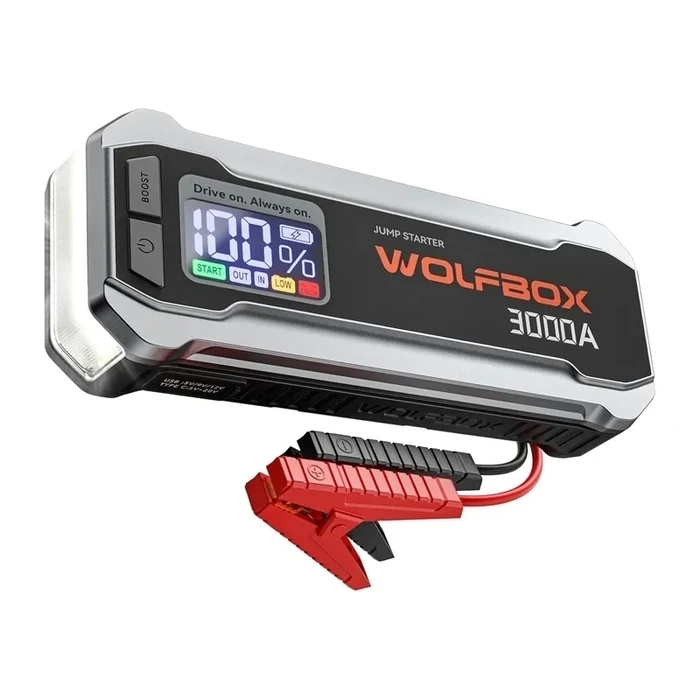 Wolfbox MegaVolt 16 Portable Car & Motorcycle Battery Jump Starter 16000mAh with Power Bank / USB / Flashlight 12V