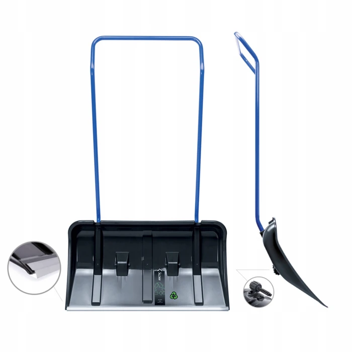 Prosperplast Snow Shovel with 127 cm Shaft and Plastic Handle