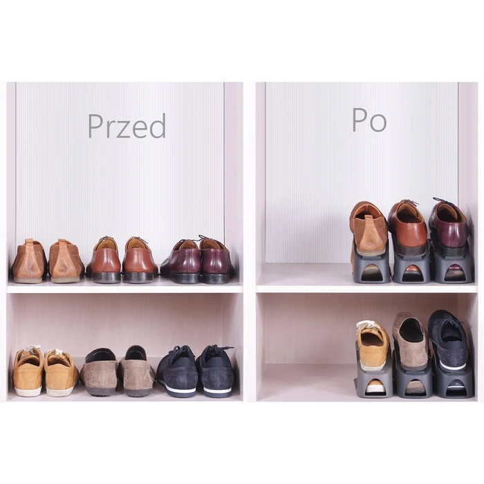 Prosperplast Plastic Shoe Storage Box Grey 4pcs IOBM4-S433