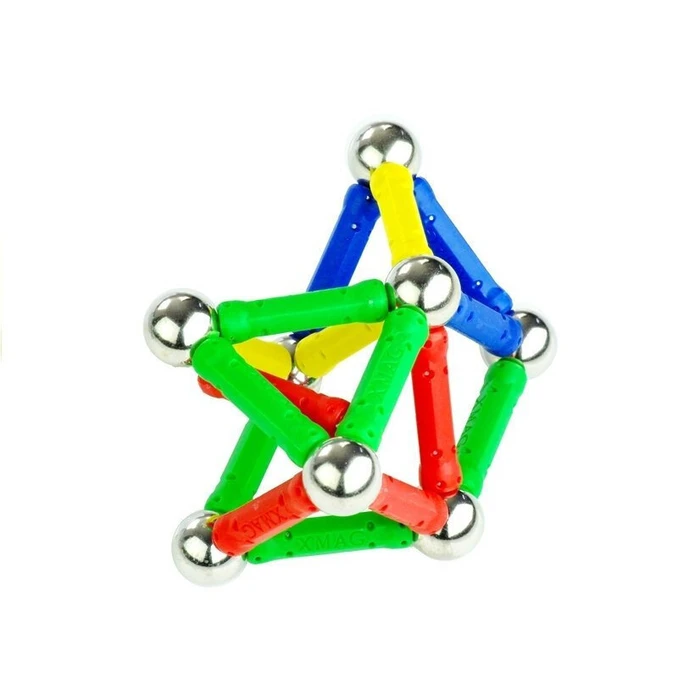 Lean Toys Magnetic Construction Toy — Magnastix Set for Children 3+