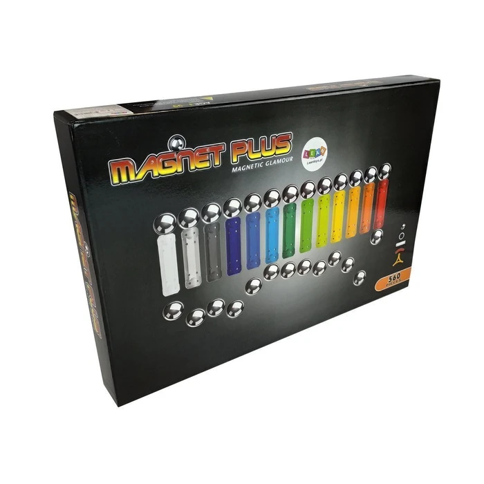 Lean Toys Magnetic Construction Toy — Magnastix Set for Children 3+