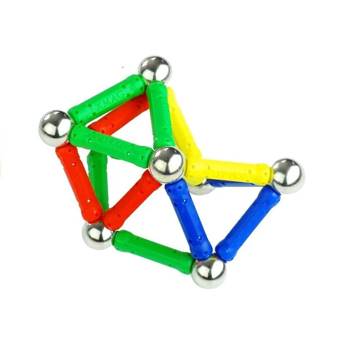 Lean Toys Magnetic Construction Toy — Magnastix Set for Children 3+