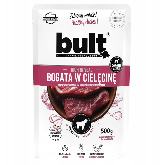 Bult Wet Dog Food Sachet with Veal 500g