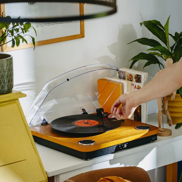 Default ADLER BT5.4 Wooden Turntable Bluetooth USB