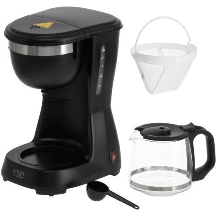ADLER Drip Coffee Maker 0.6L Black