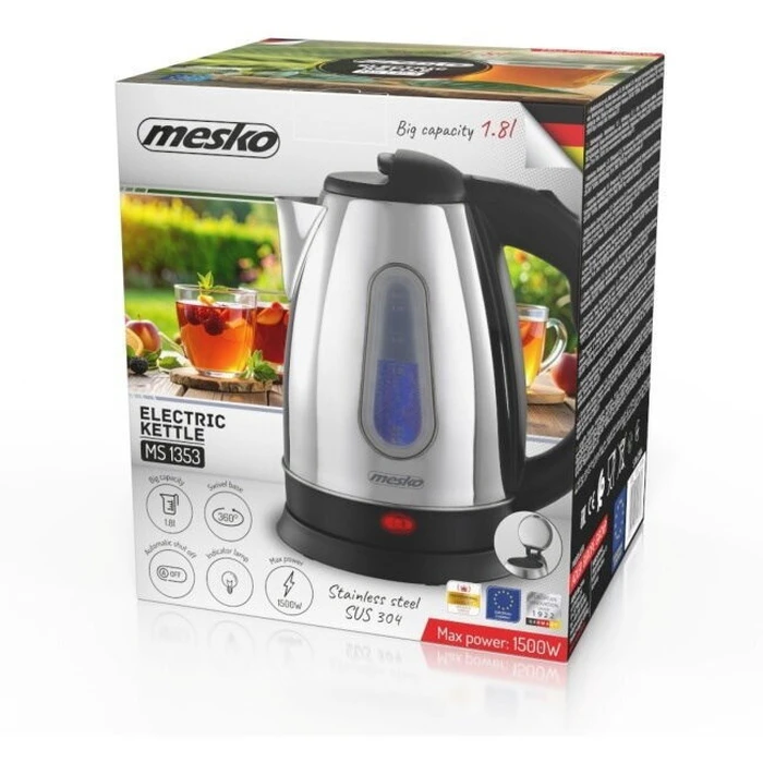 Mesko Βραστήρας Ηλεκτρικός 1.8L 1500W Μαύρος MS1353