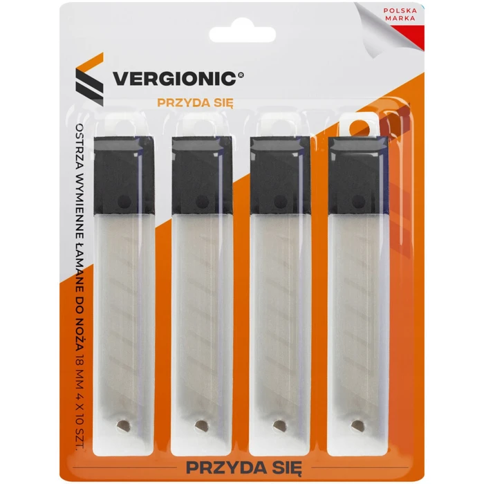 Vergionic Replacement Utility Knife Blades 18mm 4x10pcs