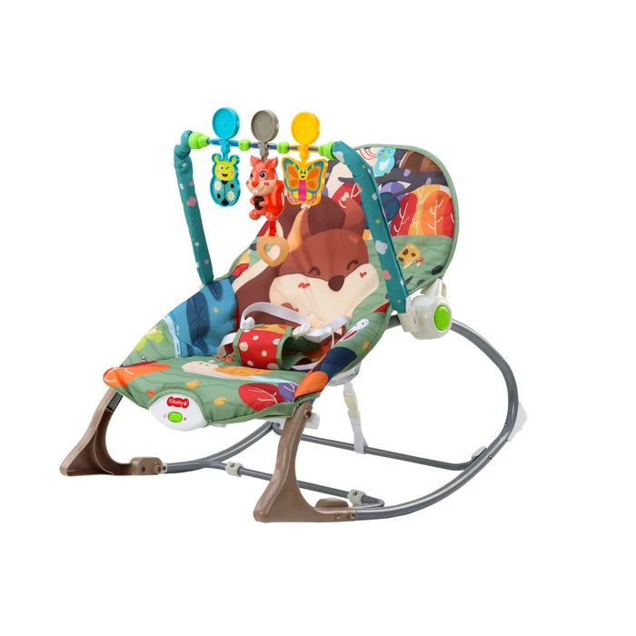 Lean Toys Ηλεκτρικό Relax Μωρού Fox με Μουσική και Δόνηση Πολύχρωμο
