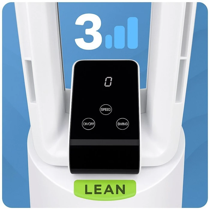 Lean Toys 26652 Ανεμιστήρας Χωρίς Πτερύγια 45W με Τηλεχειριστήριο Λευκός