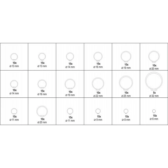 Yato External Fuse Set YT-06882 - 225 pcs